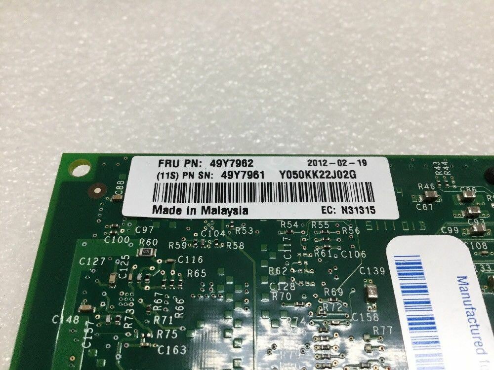 IBM Intel X520-DA2 Dual Port 10GbE SFP+ Server Network Adapter Card 49Y7962