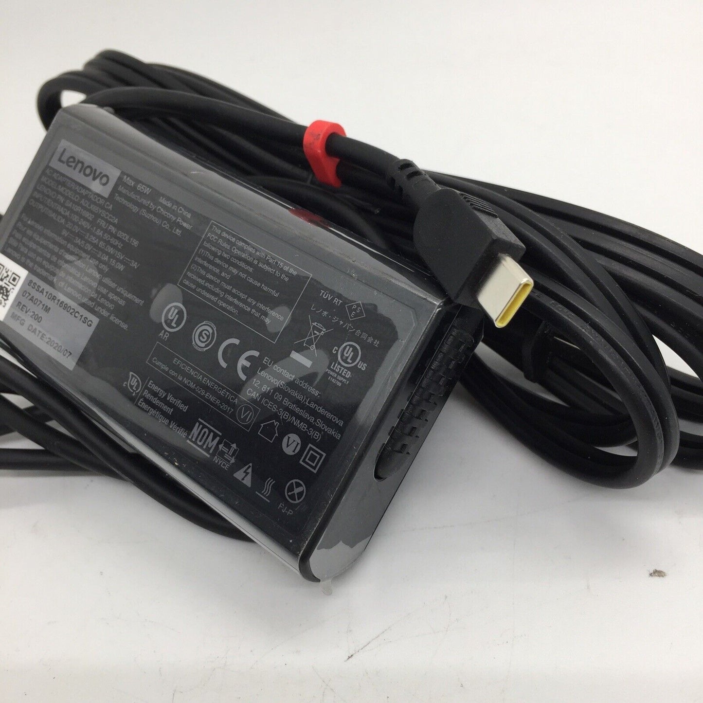 Genuine Lenovo Max 65w 20V 3.25A  AC Adapter  USB Type C Model ADLX65YSCC2A