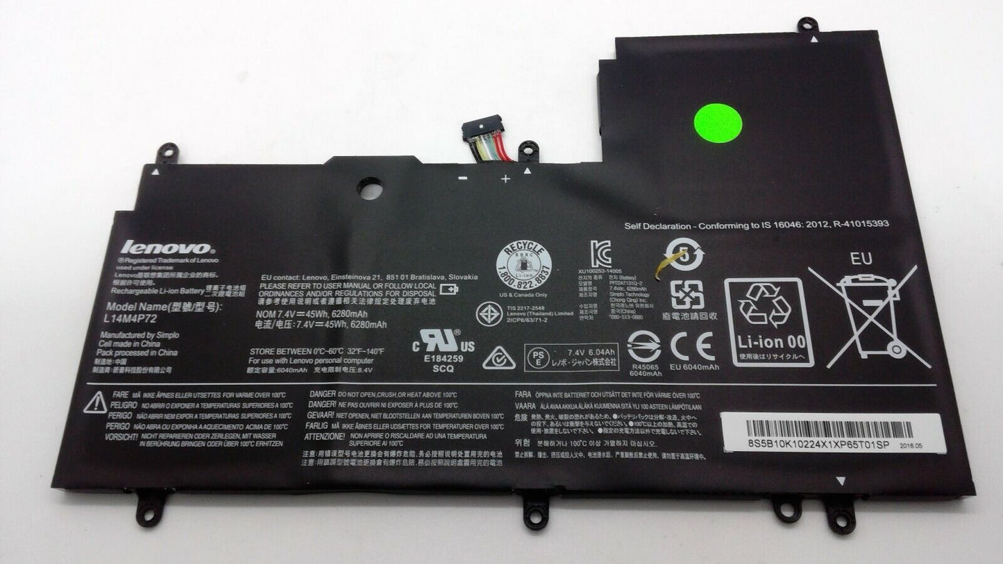 Original L14M4P72 battery For Lenovo Yoga 3 14 700 14ISK 14-IFI 14-ISE L14S4P72