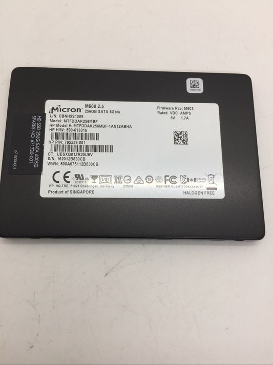 Micron 256GB M600 SSD MTFDDAK256MBF-1AN1ZABHA  2.5  SATA III