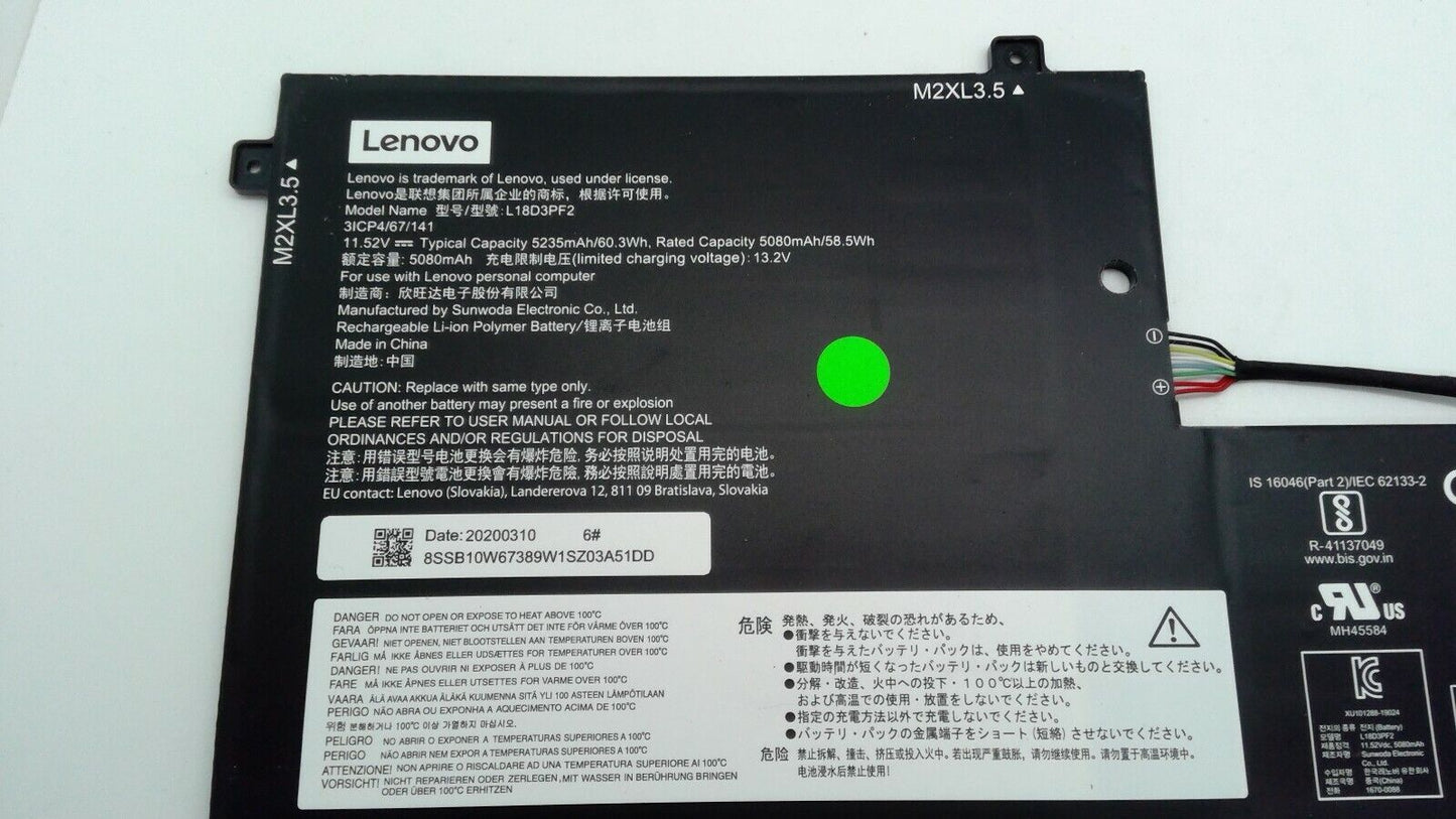 Geniune L18D3PF2 Battery for Lenovo Yoga C740-15IML C740-15 L18M3PFA 5B10T83739