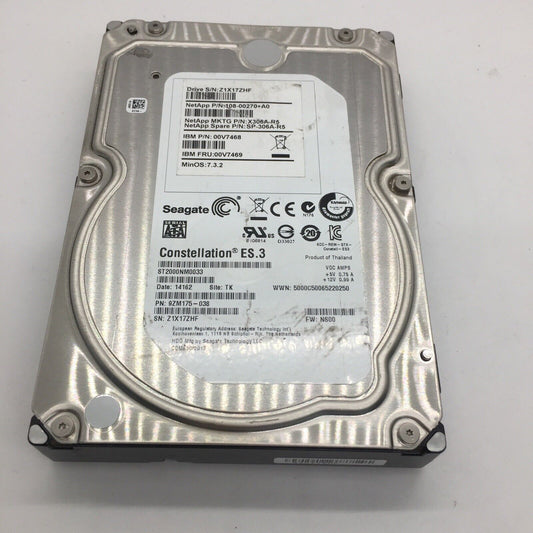 Seagate/DELL 0THCN2 Constellation ES.3 ST2000NM0033 2TB Hard Disk Drive 3.5" HDD