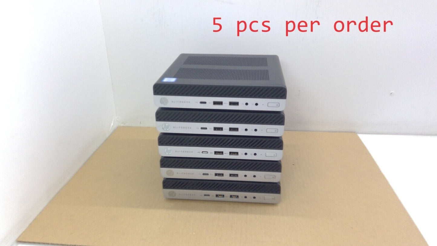 Lot of 5 HP EliteDesk 800 G3 mini 65W 6th/7th LGA1151 CPU Desktop HTPC Barebone