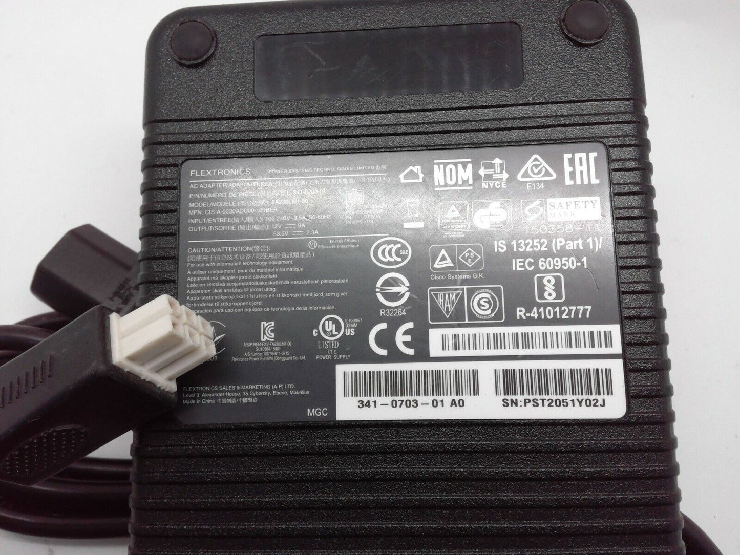 Flex 230W 6 Pins AC Adapter FA230LM1-00 12V 9A Power Supply for Cisco Routers