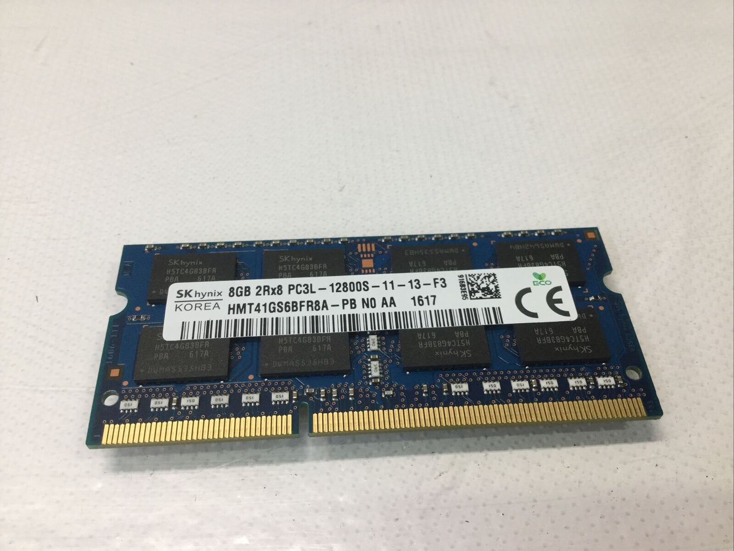 SK HYNIX 8 GB 2RX8 PCL3L-12800S , HMT41GS6BFR8A-PB ,LAPTOP MEMORY