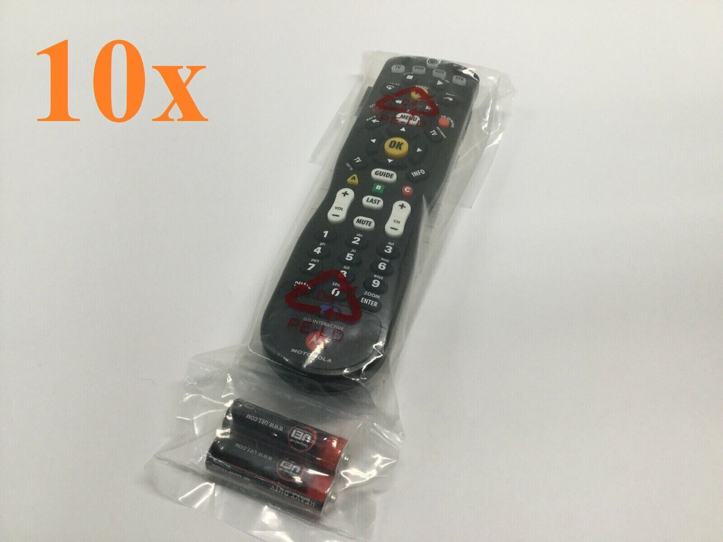 Lot of 10 - UNIVERSAL Motorola TV Remote Control DVD AUX STB Remote URC62440