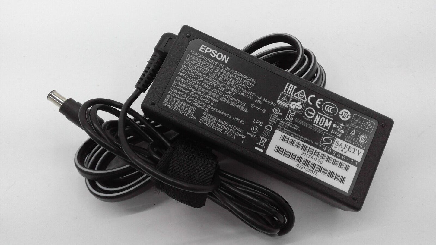 Genuine AC Power Supply Adapter Charger Epson A461H  24V  1A 24W   W/Cord