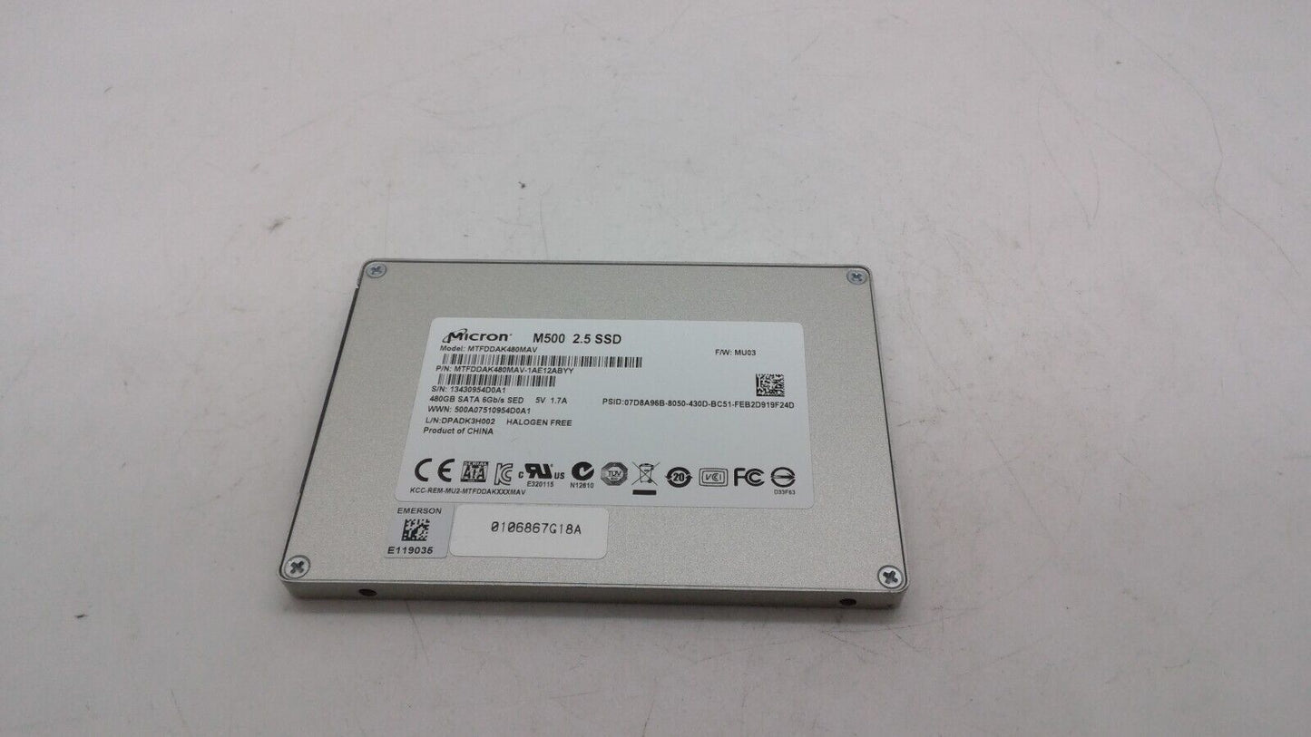 Micron M500 MTFDDAK480MAV-1AE12ABYY 480GB 6Gb/s SATA 2.5" SSD