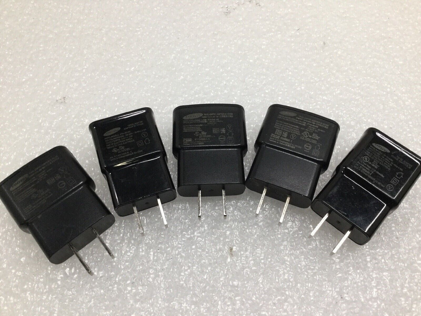 LOT OF 5 - OEM Samsung travel USB wall charger adapter ETA0U60JBE EP-TA12JBE