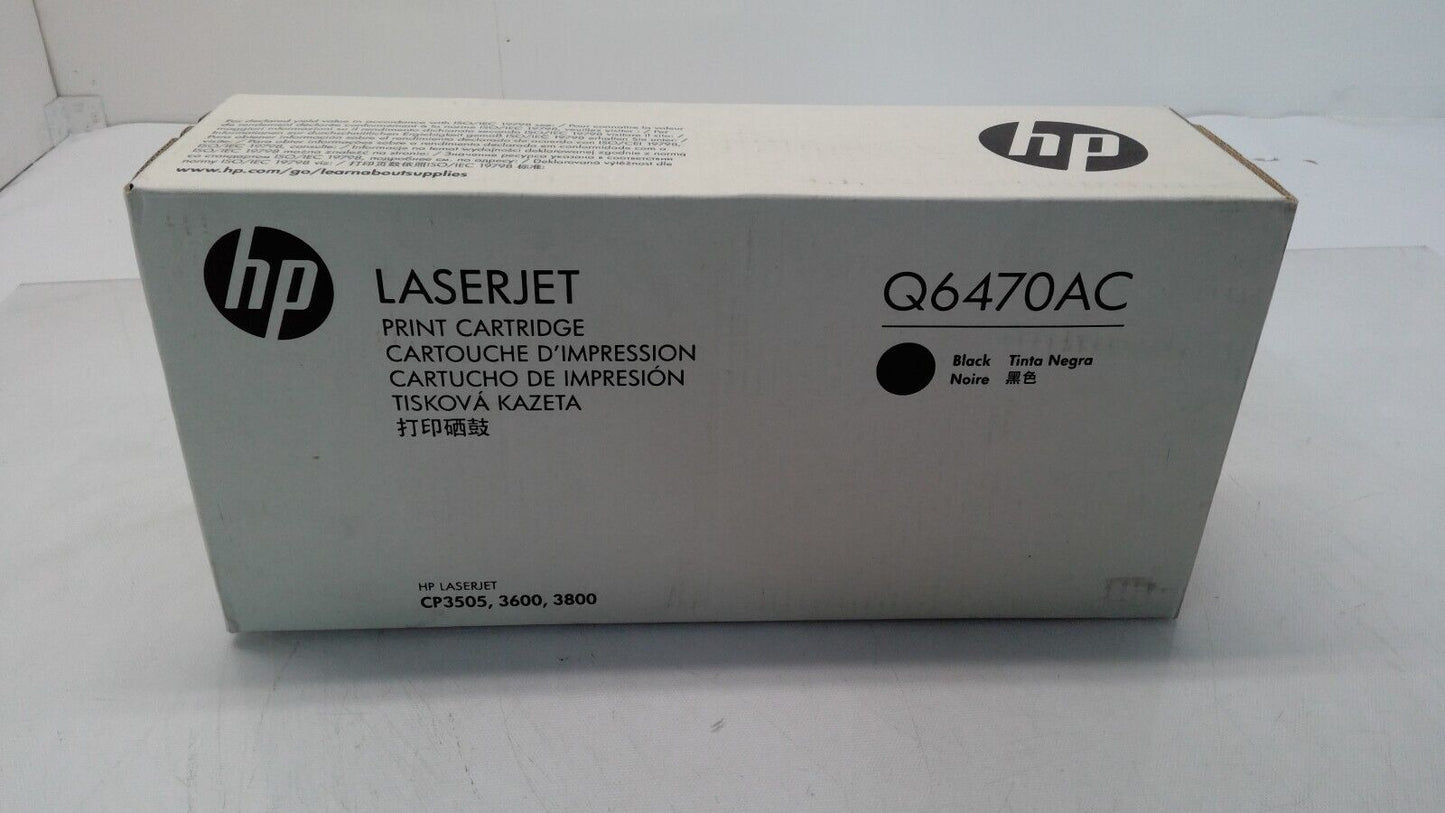 NEW GENUINE HP Q6470AC BLACK LASERJET PRINT CARTRIDGE SEALED