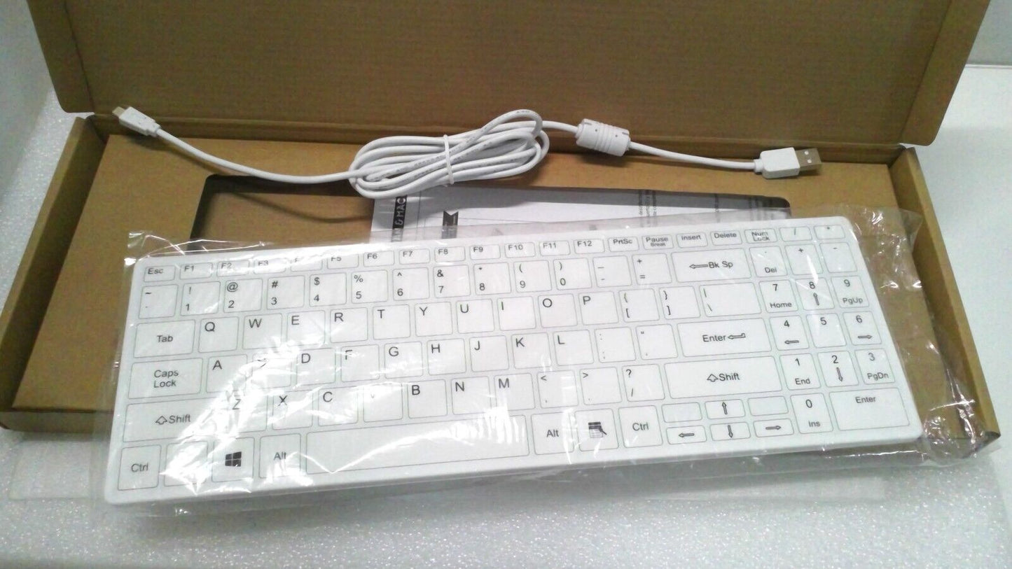 NEW HP 926941-001 WIRED USB KEYBOARD Healthcare Edition, White