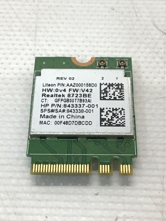 HP Genuine Wireless WiFi Bluetooth 4.0 NGFF Card RTL8723BENF 843337-001