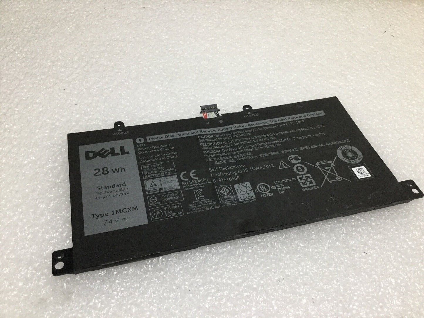 Genuine 1MCXM 28Wh Keyboard Battery For Dell Latitude 5175 Laptop DP/N: PKG3N