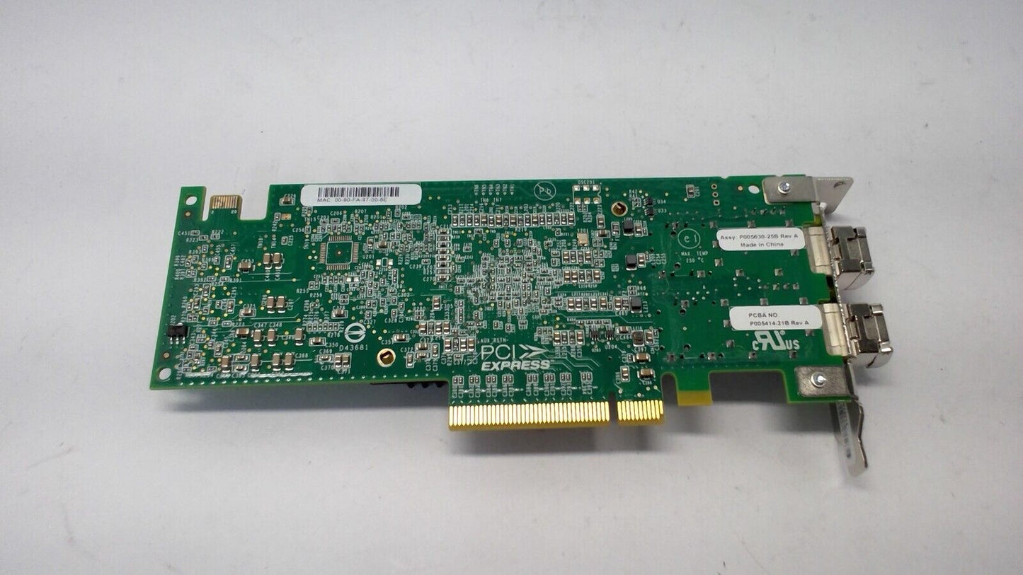 Emulex OCE11102 10GB SFP+ Gigabit Ethernet Server Adapter PCI-e 00D8543 w/2 SFP