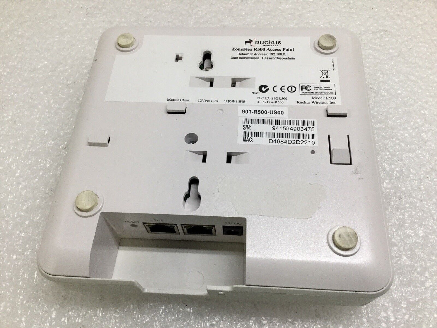 Ruckus Zoneflex R500 Dualband Wireless Access Point