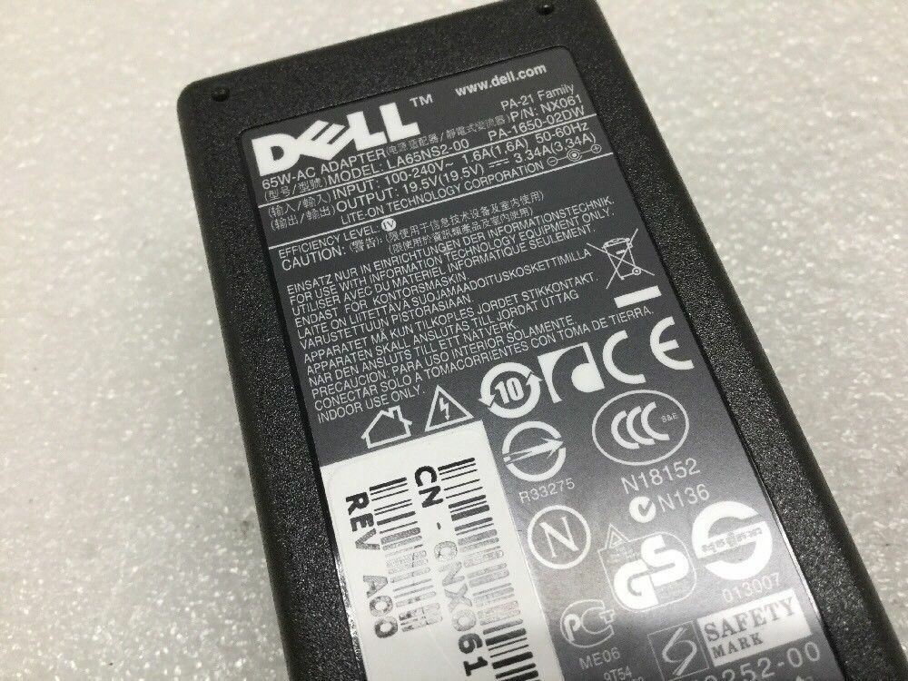 GENUINE Dell 1440 1525 1545 AC Power Adapter PA-21 Family LA65NS2-00 NX061 65W