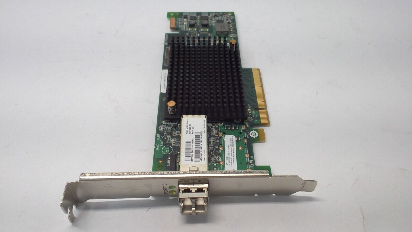 HPE SN1100E 16Gb Single Port PCIe NIC Fiber Channel HBA 719211-001 High Profile