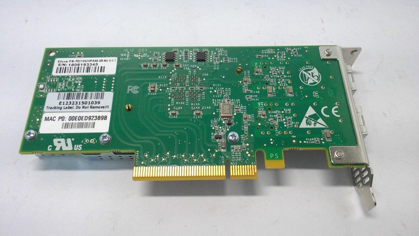 Silicom PE210G2SPI9AE-XR-NU 2-Port 10GbE SFP+ PCIe ADTR Intel X520 Low Profile