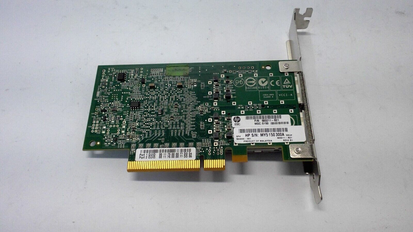 HP QLE7342-HP Qlogic InfiniBand Dual-Ports 40Gbps Card 708074-001 583211-B21