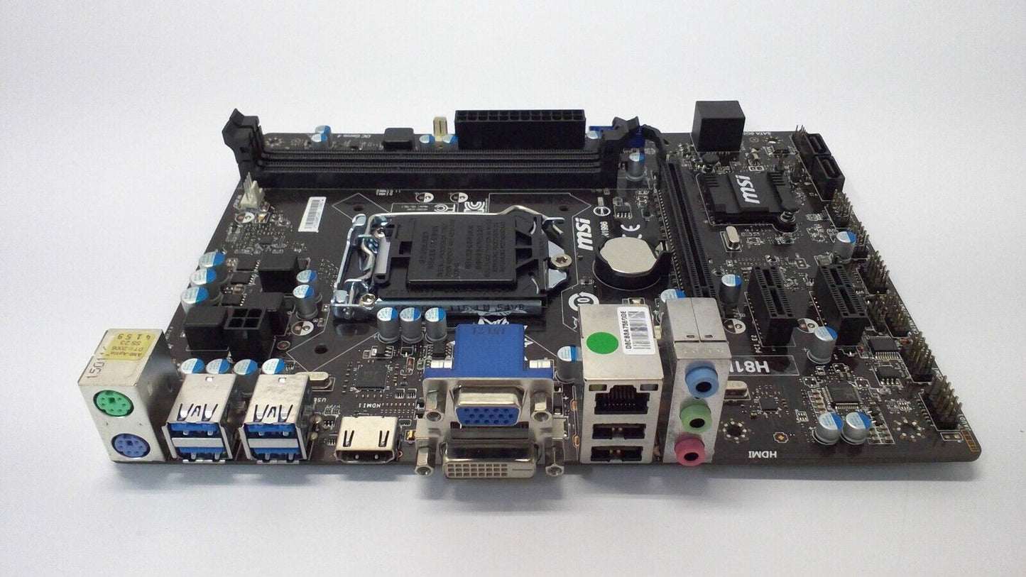 MSI H81M-E34 LGA 1150 MicroATX Motherboard DDR3 Supports 4th Gen Intel i7 i5