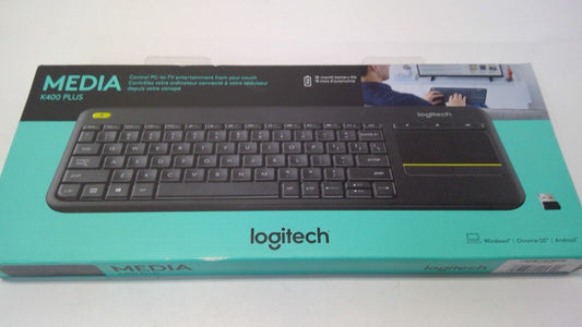 Logitech K400 Plus Wireless Touch Keyboard with Touchpad for PC connected TVs