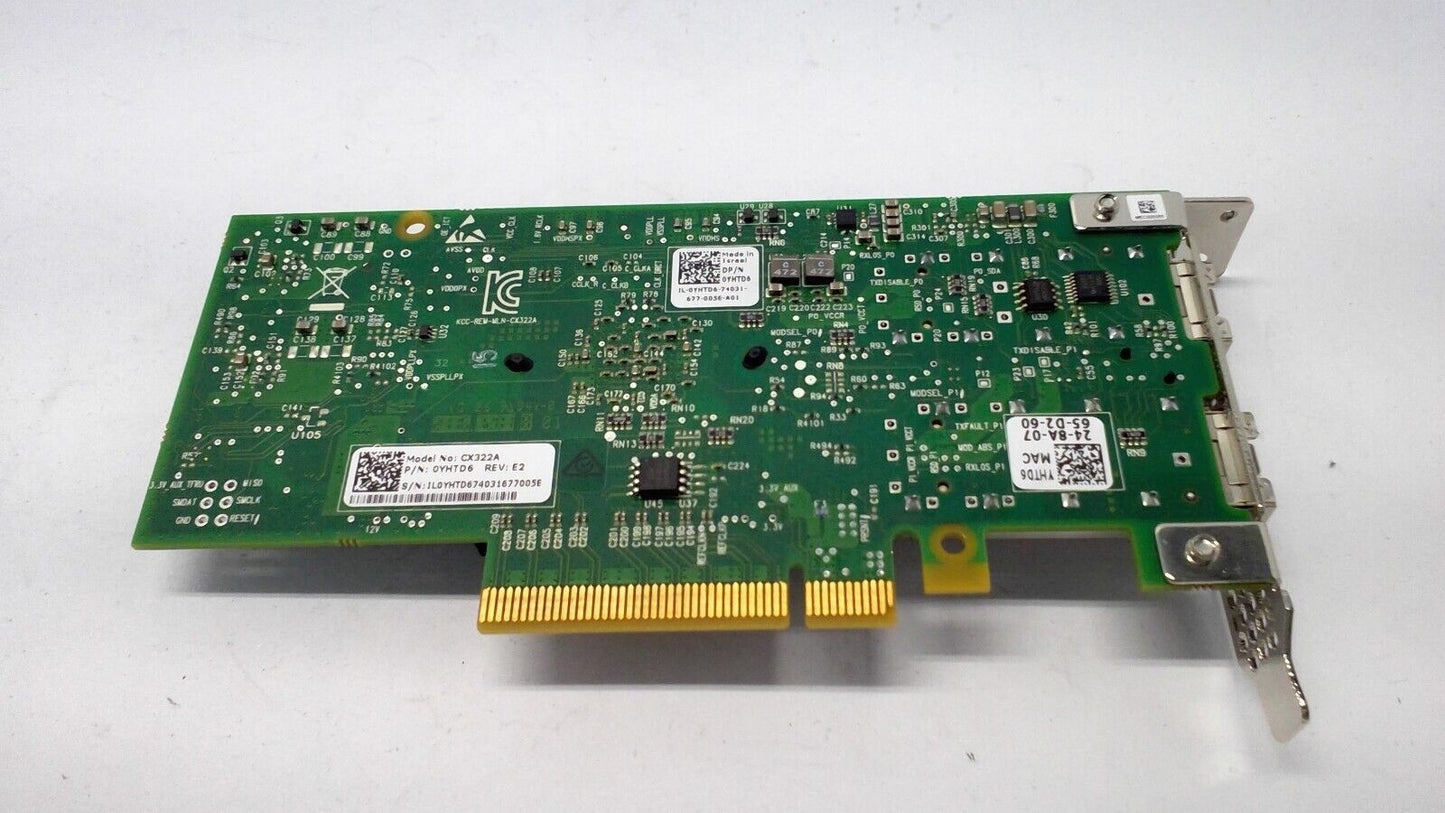 Dell YHTD6 Mellanox Connectx-3 Dual Port SFP 10GBE Adapter Card Low Profile