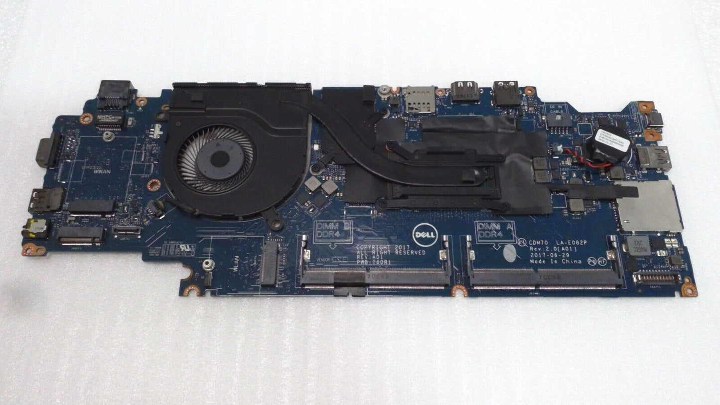 Dell X0M92 Motherboard Latitude 5480 i7-7600u@2.8GHz 930MX w/ heatsink LA-E082P