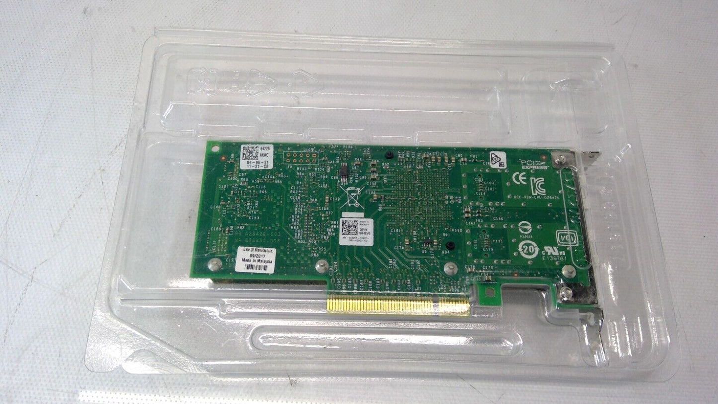 Dell 0942V6 942V6 Intel X520-DA2 Dual Port 10Gb SFP+ PCIe Server Adapter LP