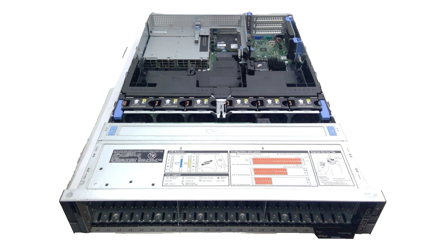 DELL PowerEdge R740xd 24 Bay 2.5" 2x Xeon Silver 4110 256G DDR4 750w H740p SFP