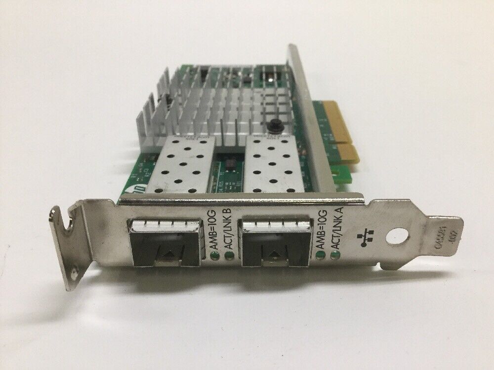 HP 560SFP+ Dual Port 10GB SFP+ Ethernet Adapter Intel X520-DA2 Card 669279-001