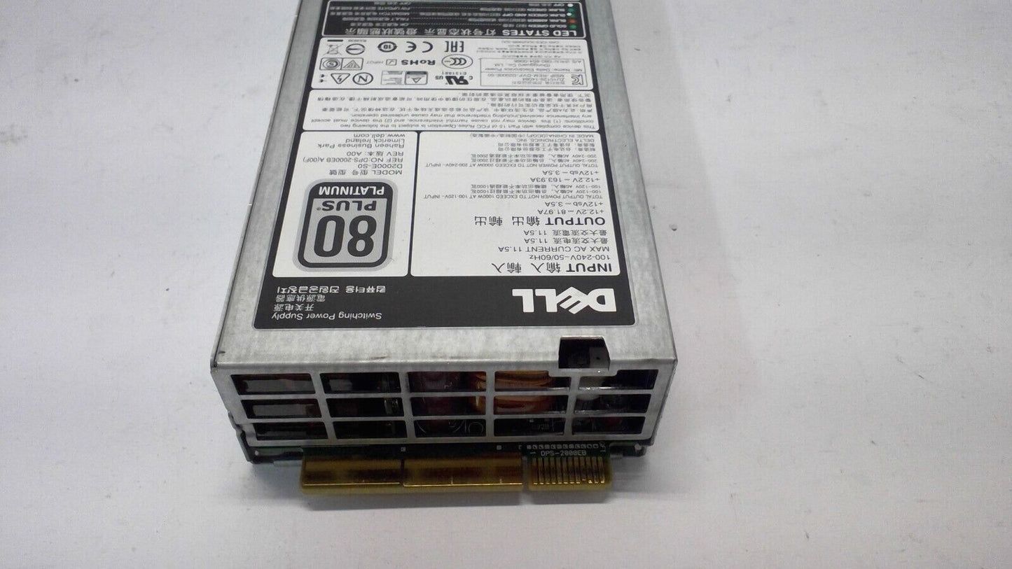 Dell PowerEdge R740 2000W 80 Plus Platinum D2000E-S0 Power Supply 0J5WMG