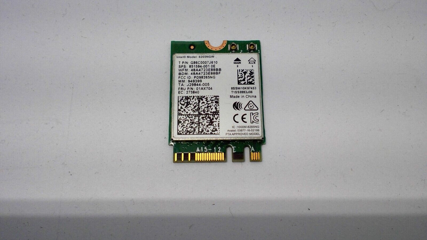 Dell 8265NGW Dual Band 802.11ac 867Mbps WiFi BlueTooth 4.2 Card 8F3Y8 08F3Y8