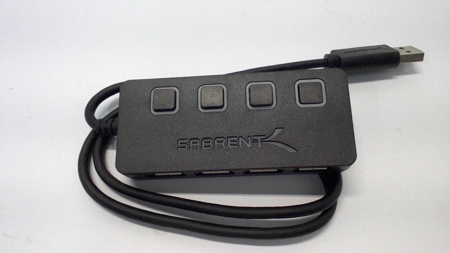 Sabrent 4-Port USB 3.0 Hub with Individual LED Power Switches HB-UM43