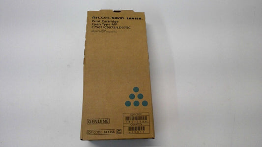 Print Cartridge Ricoh Savin Lanier Cyan Type MP C7501/C9075/LD375C 841358