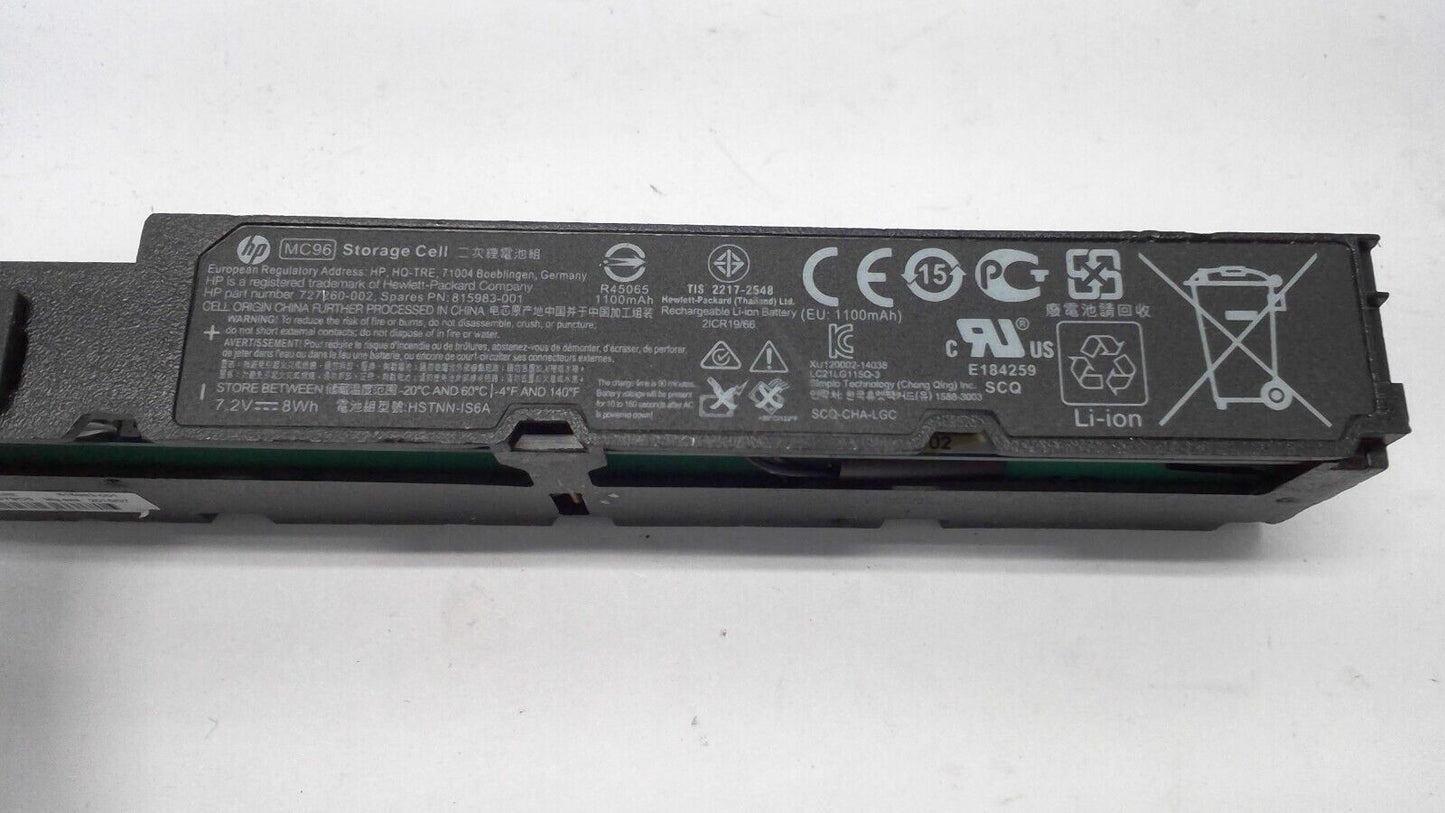 HP Smart Storage Battery 8Wh 7.2V MC96 727260-002 HSTNN-IS6A 815983-001