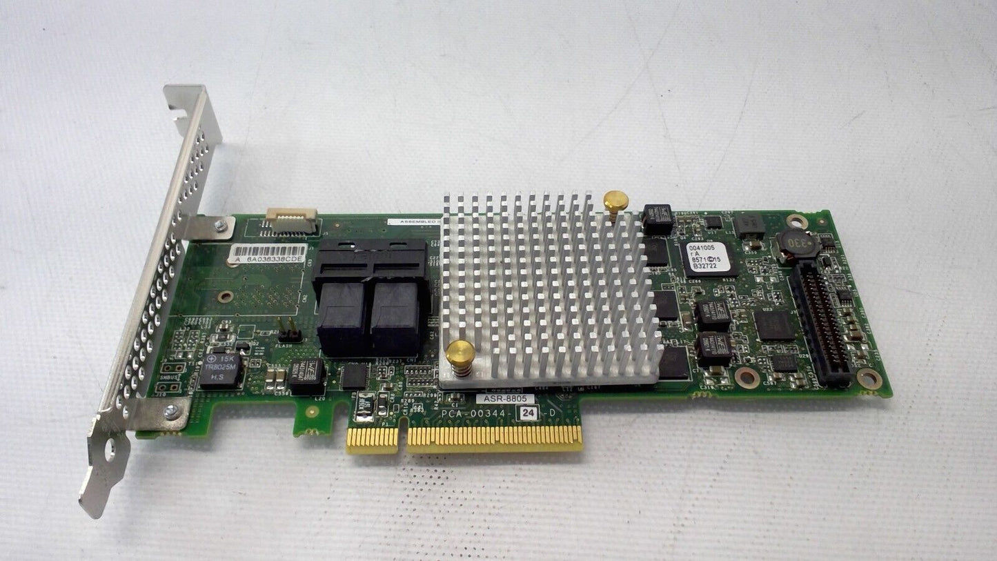 Adaptec ASR-8805 12Gb/s SAS SATA SSD RAID Controller Card PCI-E Dell H/P Bracket