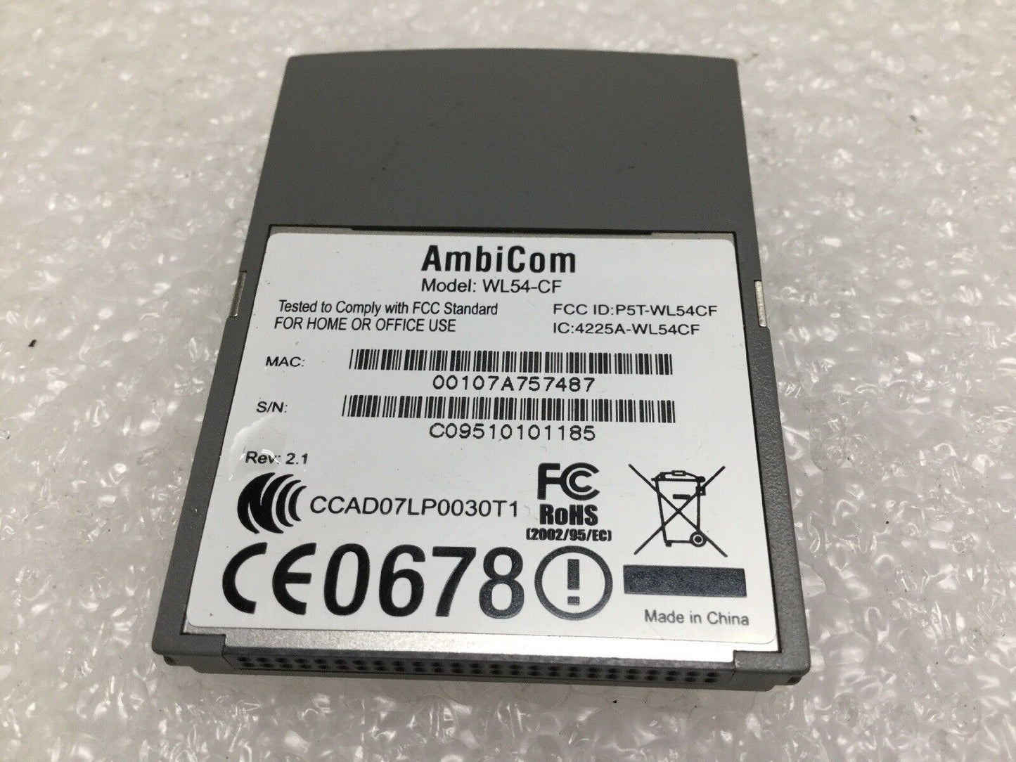 5pcs - AmbiCom WL54-CF 802.11g Wireless LAN CompactFlash Card network adapter