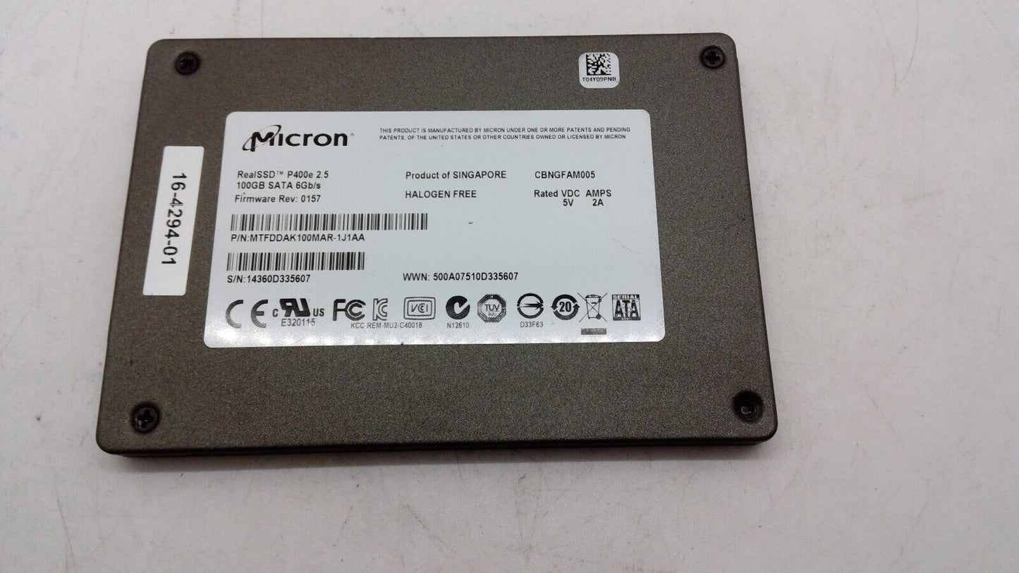 Micron RealSSD P400e 2.5 100GB SATA 6Gb/s C Solid State Drive