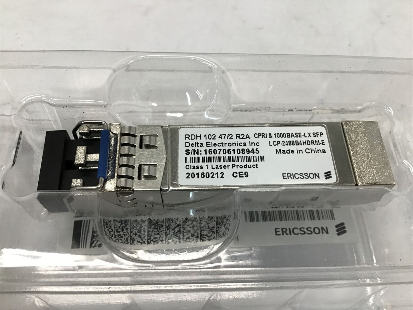 Ericsson 1000Base-LX SFP RDH 102 47/2 10Gb SFP+ Transceiver LCP-2488B4HDRM-E