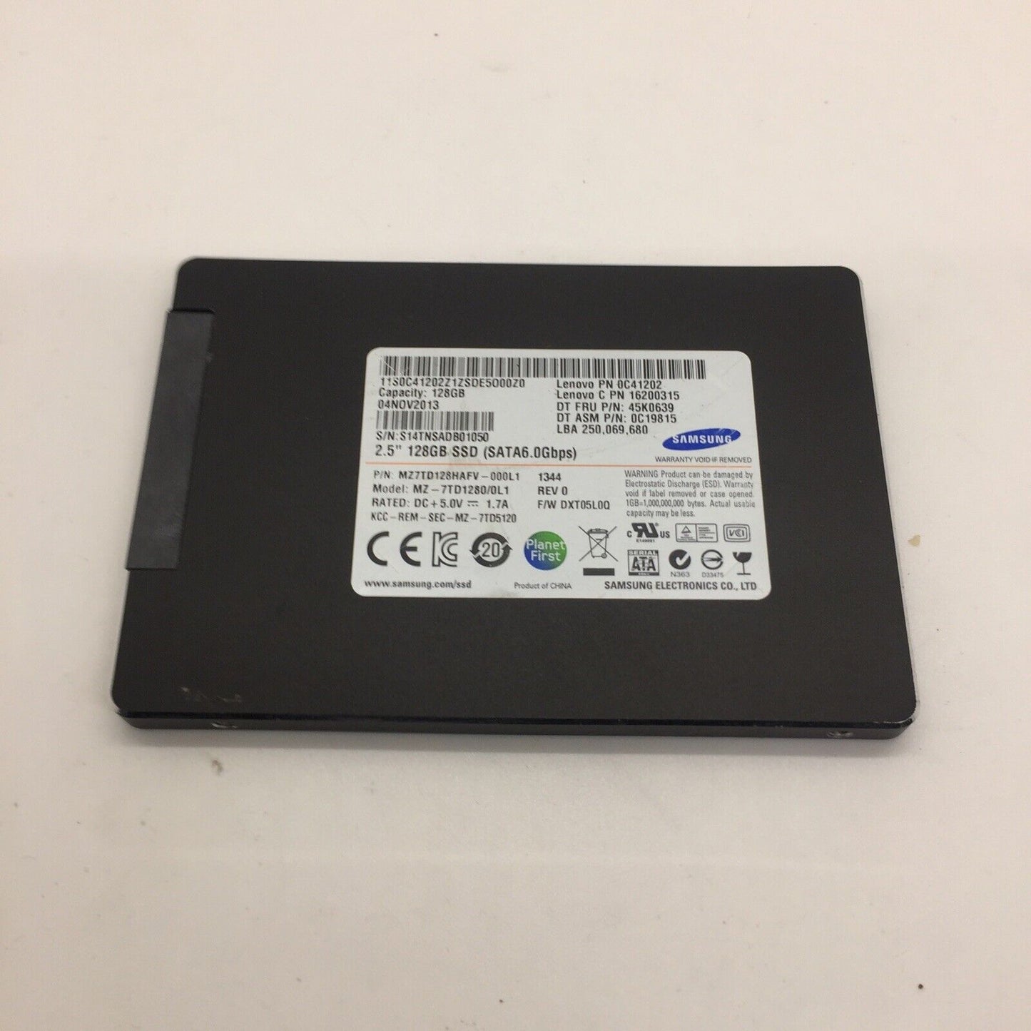 Samsung MZ-7TD1280/0L1 SATA SSD 6.0Gbps 2.5" 128GB Solid State Drive