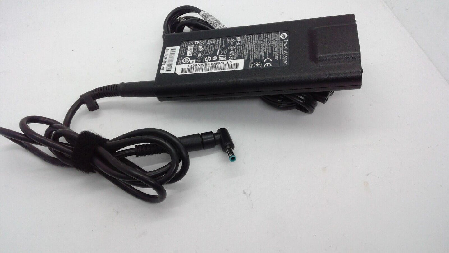 Genuine HP 90W 19.5V 4.62A HSTNN-DA22 Traval  AC Power Adapter with blue tip