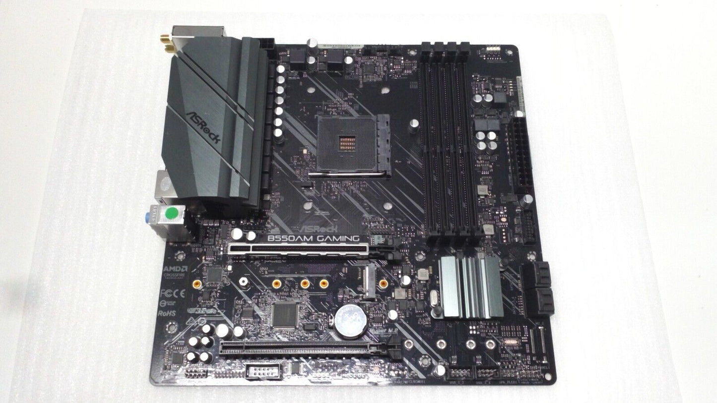 ASRock B550AM Gaming Micro ATX Motherboard AMD Socket AM4 DDR4 HDMI WIFI