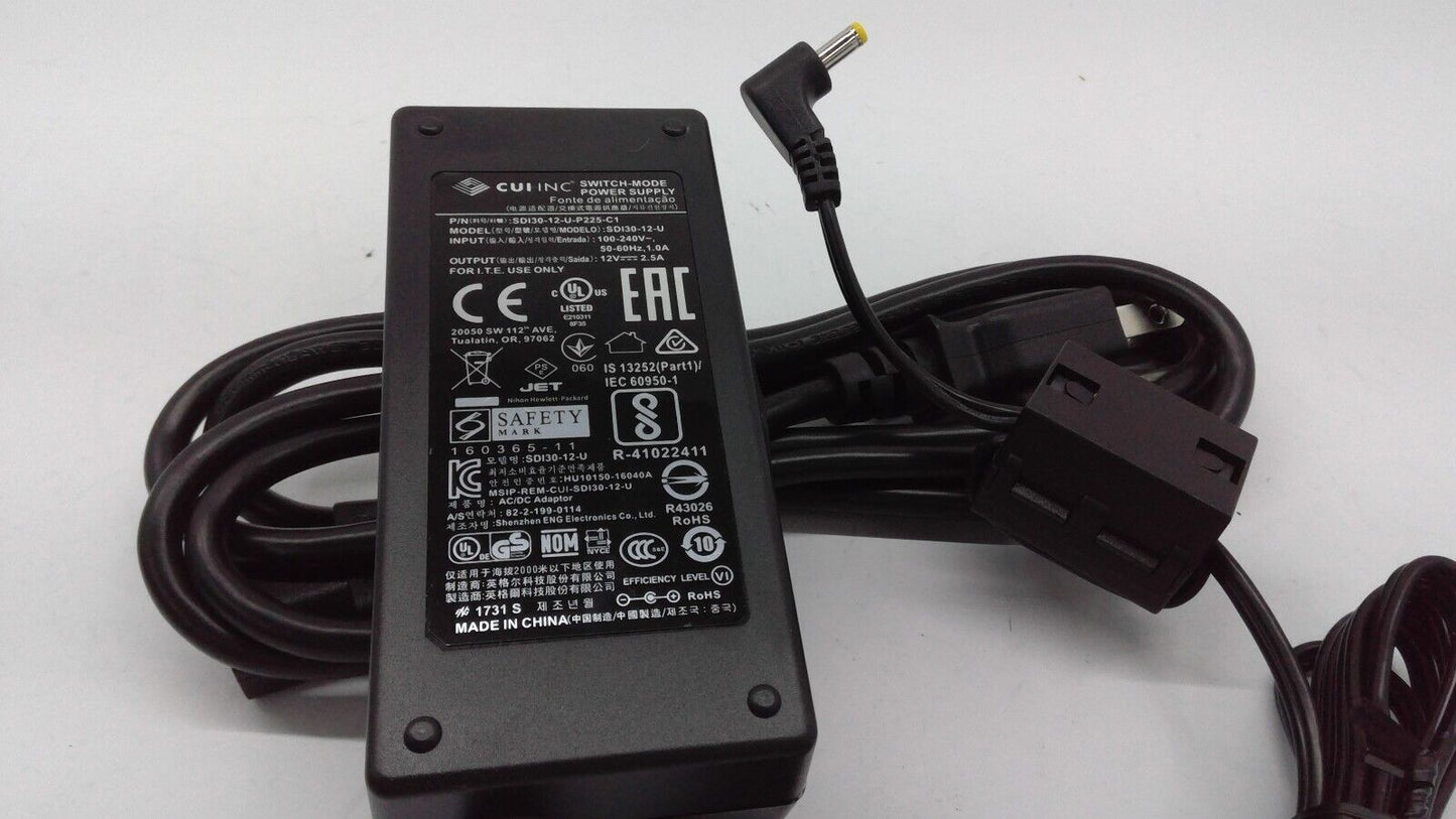 New CUI Switch  AC Adapter 30W 12V 2.5A 100-240V T4WCT SDI30-12-U-P225-C1 4.5mm