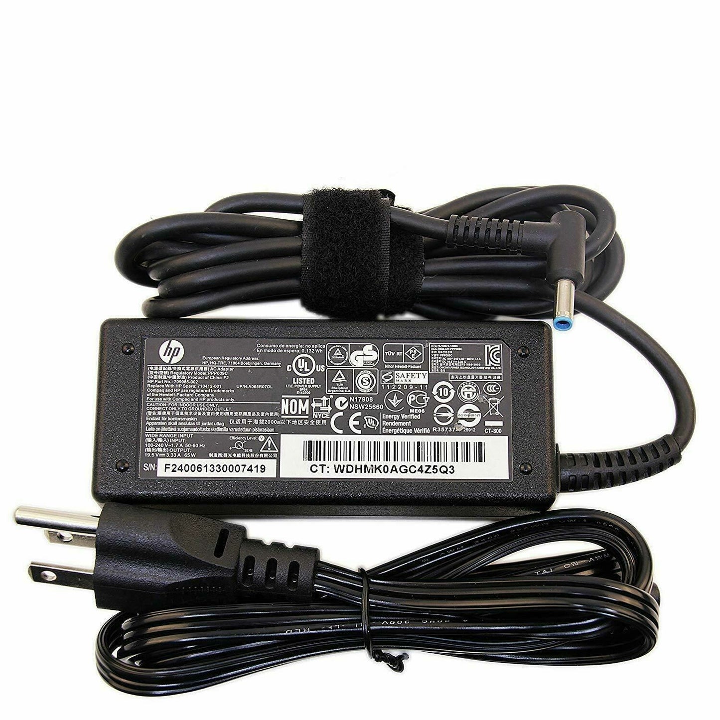 Lot of 10 - HP 90W Blue Tip AC Adapter for ProBook Envy 15 17 M6 M7 Notebook