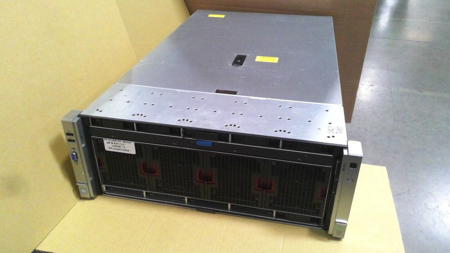 HPE ProLiant DL580 Gen9 4U Server Barebone 10 BAY 2.5" 4x 1200W PSU 4x Heatsinks