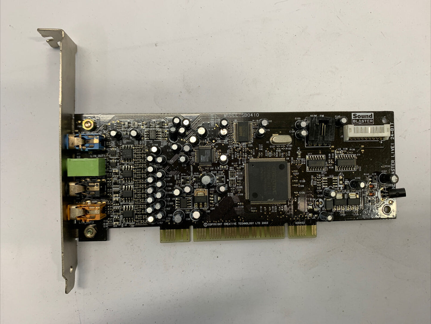 Creative Sound Blaster Live! 24-bit PCI sound card, 7.1 channel, SB0410