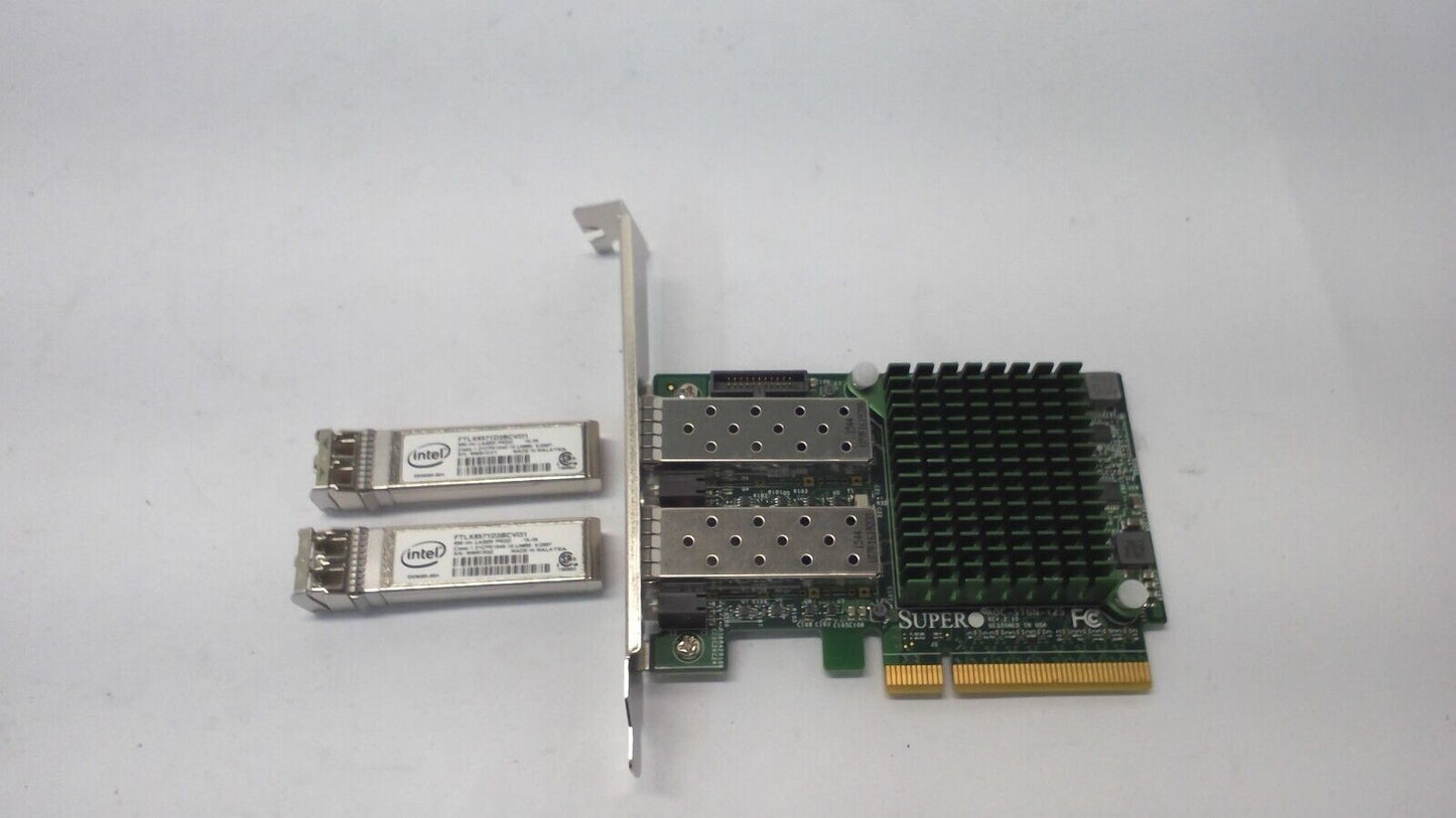 AOC-STGN-I2S REV 2.10 Supermicro 10GbE Dual Port SFP+ Network Card Intel 82599