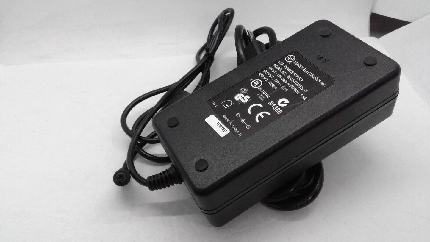 Genuine LEI NU70-1120520-I1 AC/DC Power Supply Adapter 12V 5.2A 62W OEM w/PC