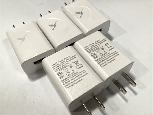 LOT OF 5 - Class 2 DC5V 1A 100V 240VTravel USB Wall Charger Adapter