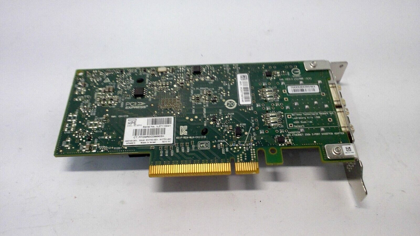 HPE 10/25gb Ethernet Dual Port 640sfp28 PCIe X8 Adapter - 840140-001 Low Profile